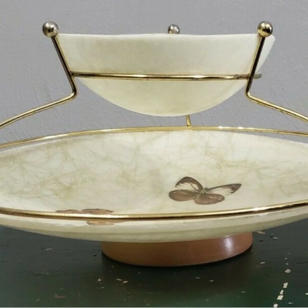 Vintage atomic style chip & dip set